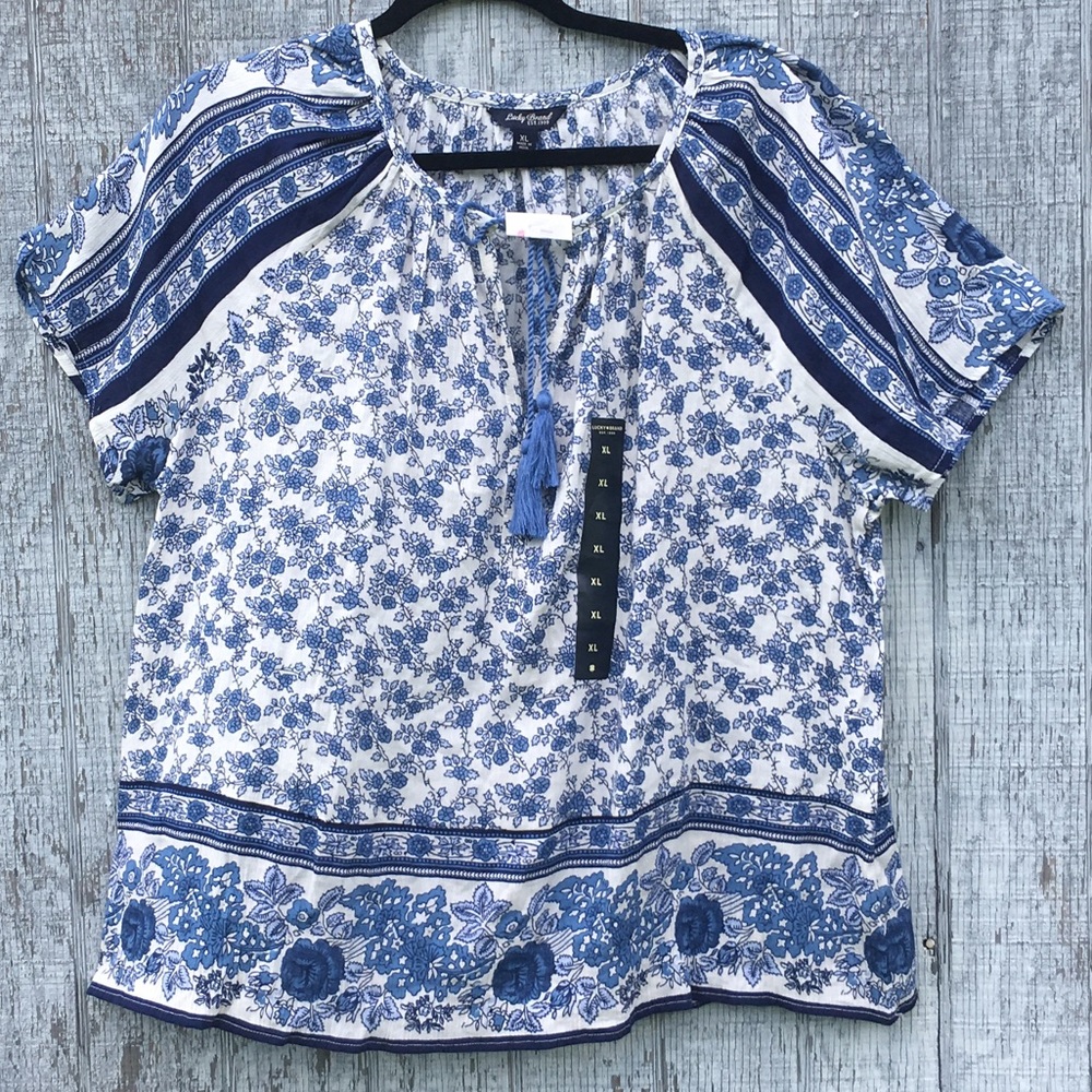 NWT Lucky Brand Boho Floral Blouse
